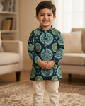 Bottle Green Kurta Pyjama Set