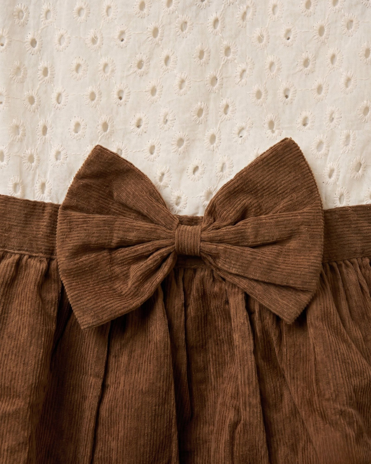 Schiffli & Corduroy Fusion Casual Frock
