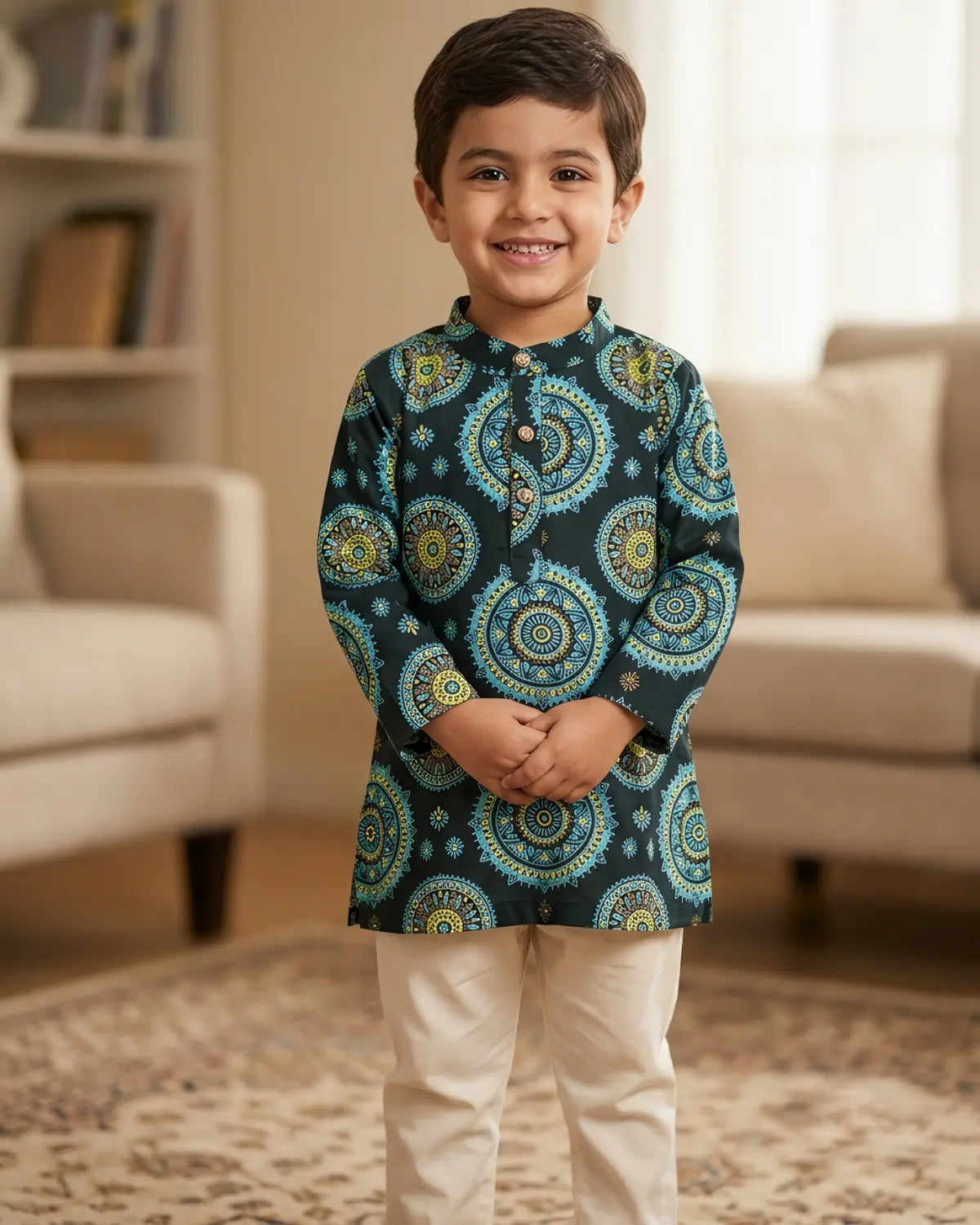 Child wearing a TOADS kurta set